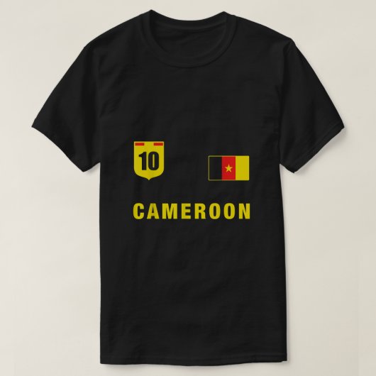 Kameroen Soccer Team Jersey Blue Cameroon Apparel T-shirt (Design voorkant)