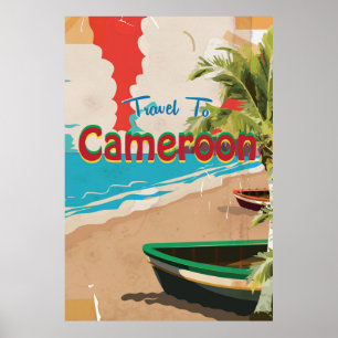 Kameroen vintage reisposter poster