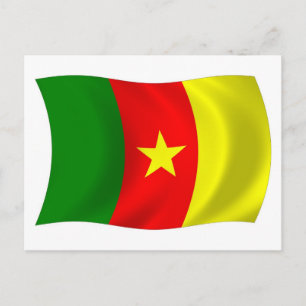Kameroen Vlag Ansichtkaart Briefkaart