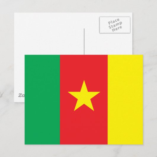Kameroen vlag briefkaart (Voorkant / Achterkant)