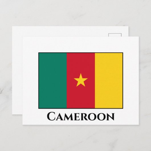 Kameroen vlag briefkaart (Voorkant / Achterkant)