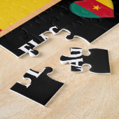Kameroen vlag en Kameroen land / Kameroen Legpuzzel (Zijkant)