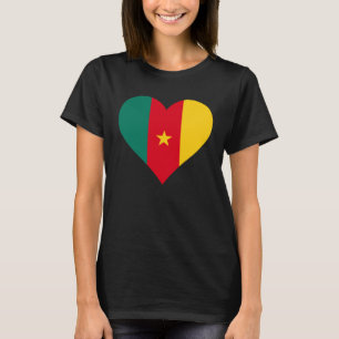 Kameroen Vlag Hart Kameroen Liefde Kameroen T-shirt