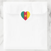 Kameroen Vlag Hart Ronde Sticker (Tas)