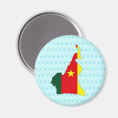 Kameroen Vlag Kaart full size Magneet (Voorkant / Achterkant)