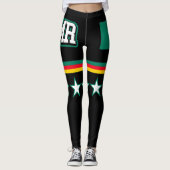 Kameroen vlag leggings (Voorkant)