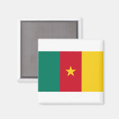 Kameroen vlag magneet (Voorkant / Achterkant)