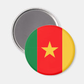 Kameroen vlag magneet (Voorkant / Achterkant)