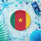 Kameroen vlag papieren bordje (Feest)