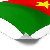 Kameroen Vlag Poster Print (Hoek)