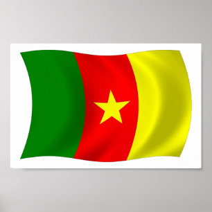 Kameroen Vlag Poster Print