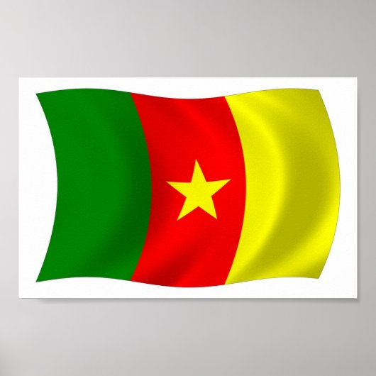 Kameroen Vlag Poster Print (Voorkant)
