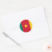 Kameroen vlag ronde sticker (Envelop)