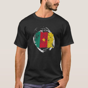 Kameroen vlag roodkopruid Heart Love Flag me T-shirt