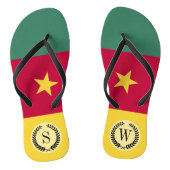 Kameroen vlag teenslippers (Voetbed)