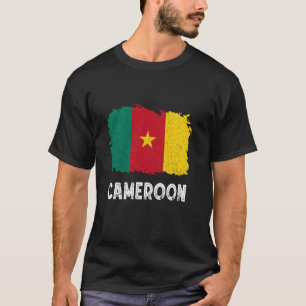 Kameroen Vlag Vintage Kameroense Roots Kameroonia T-shirt