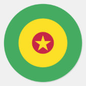 Kameroense mod ronde Sticker (Voorkant)