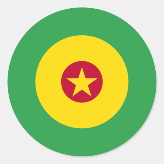 Kameroense mod ronde Sticker (Voorkant)