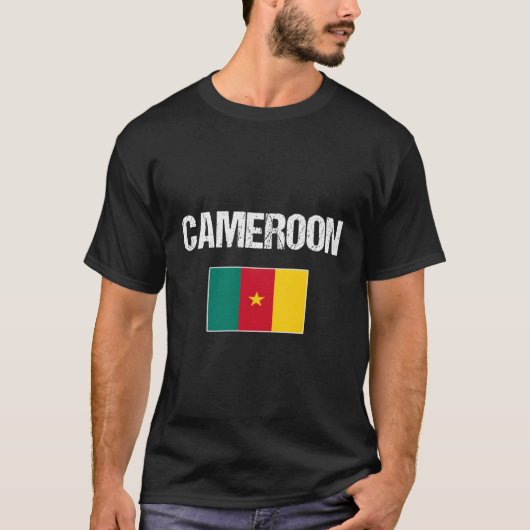 Kameroense Pride Heritage Gifts Kameroense vlag T-shirt (Voorkant)