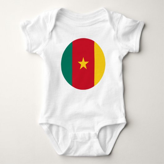 Kameroense vlag baby jersey romper (Voorkant)