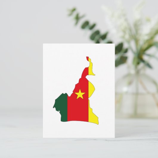 Kameroense vlag briefkaart (Staand voorkant)