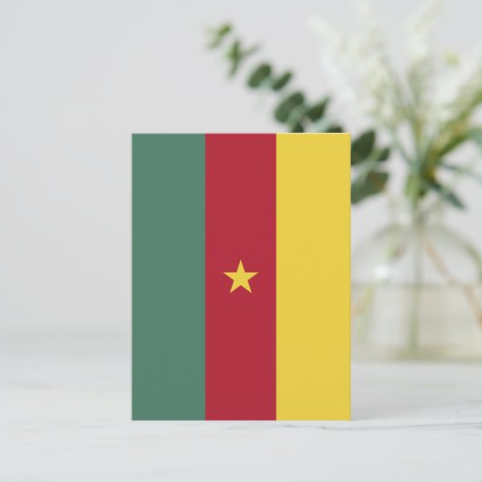 Kameroense vlag briefkaart (Staand voorkant)