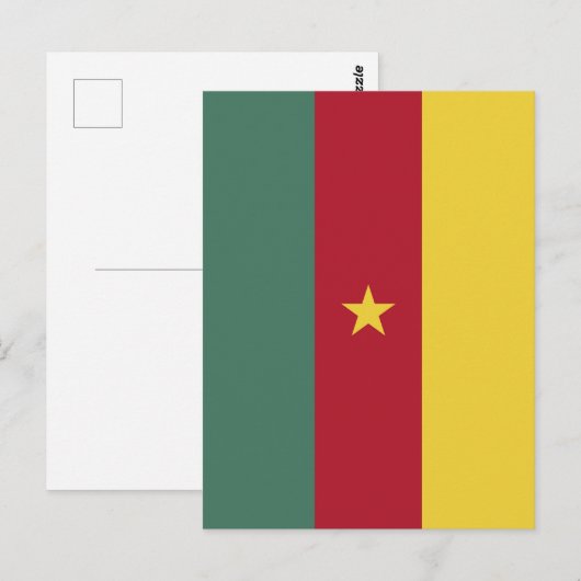 Kameroense vlag briefkaart (Voorkant / Achterkant)