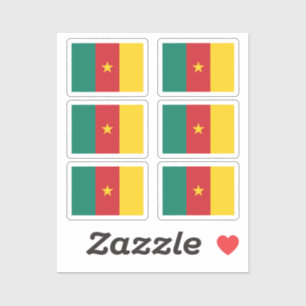 Kameroense vlag Collectie pack van 6 Sticker