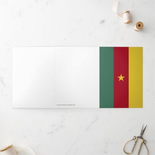 Kameroense vlag drieluik kaart (Buitenkant)