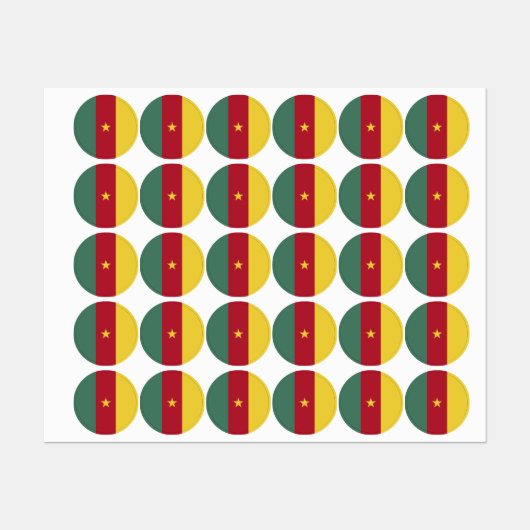 Kameroense vlag labels (Vel)