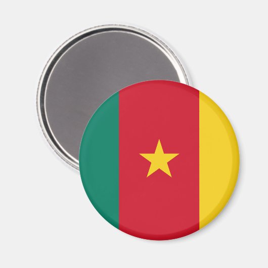 Kameroense vlag Magnet (Voorkant / Achterkant)