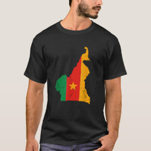 Kameroense vlag met kaart Souvenir T-shirt
