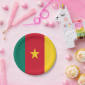 Kameroense vlag papieren bordje (Feest)