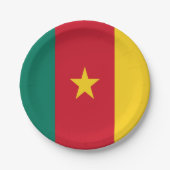 Kameroense vlag papieren bordje (Voorkant)