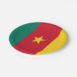 Kameroense vlag papieren bordje