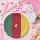 Kameroense vlag papieren bordje (Feest)
