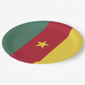 Kameroense vlag papieren bordje (Gekanteld)