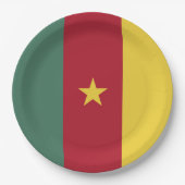 Kameroense vlag papieren bordje (Voorkant)