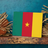 Kameroense vlag plaquette fotoplaat (Zijkant)