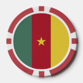 Kameroense vlag poker chips (Voorkant)