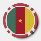 Kameroense vlag poker chips (Achterkant)