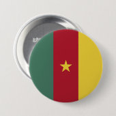 Kameroense vlag ronde button 7,6 cm (Voorkant /achterkant)