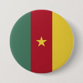 Kameroense vlag ronde button 7,6 cm (Voorkant)