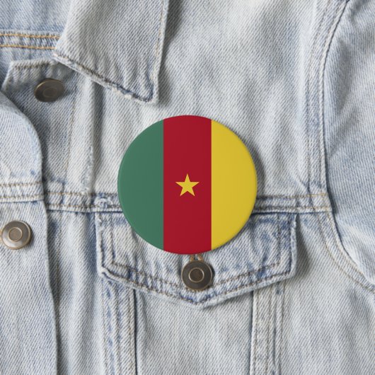 Kameroense vlag ronde button 7,6 cm (In situ)