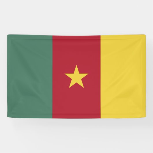 Kameroense vlag spandoek (Horizontaal)