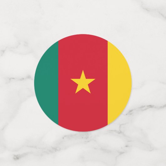Kameroense vlag Tafel Confetti (Kleine voorkant)
