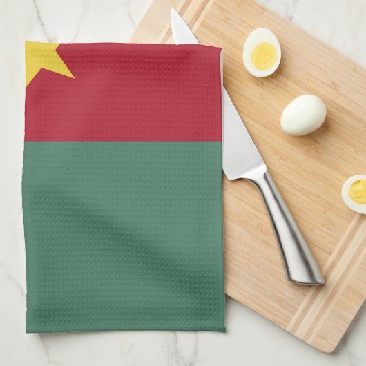 Kameroense vlag theedoek (Quarter Fold)