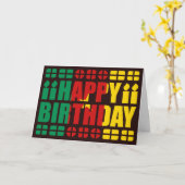 Kameroense vlag Verjaardag Kaart (Gele Bloem)