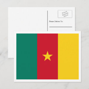 Kameroense vlag, vlag van Kameroen Briefkaart