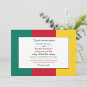 Kameroense vlag, vlag van Kameroen bruiloft Kaart (Staand voorkant)